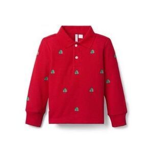 Janie and Jack Christmas Tree embroidered shirt size 5